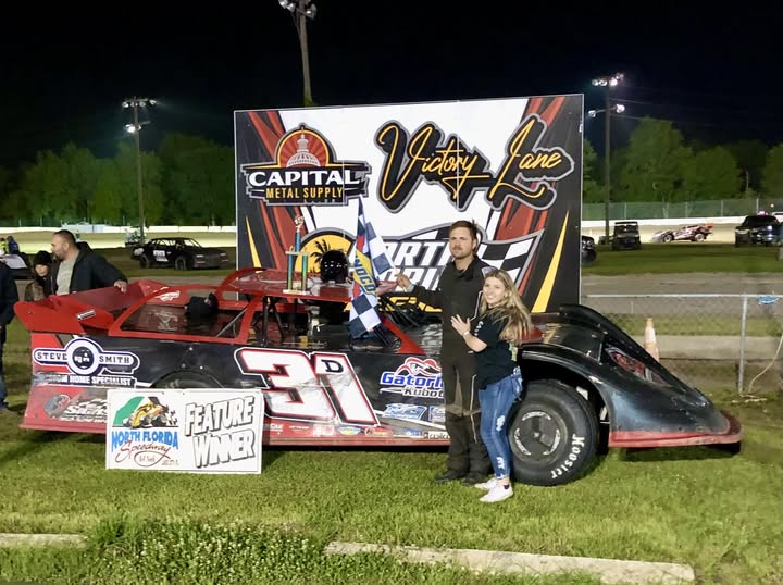 Dustin Beckelheimer wins your 602 Late Model feature at North Florida Speedway