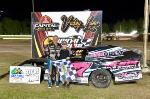 Racin Jason Garver wins your Turkey Trot Modified feature at North Florida Speedway